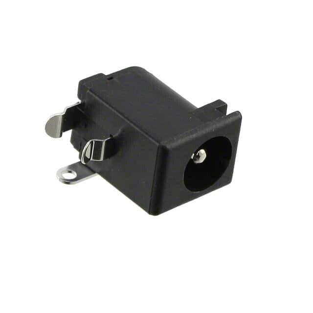  Power Barrel Connector Jack 2.10mm Id (0.083"), 5.50mm Od (0.217") Through Hole, Right Angle