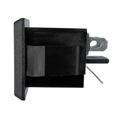 Power Connector Receptacle, Female Sockets NEMA 5-15R Panel Mount, Snap-In - Qualtek (1)