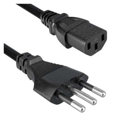 5.91' (1.80m) Power Cord Black CEI 23-50 To IEC 320-C13 H05VV-F - 1