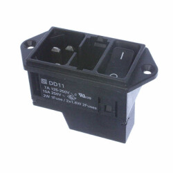 Power Entry Connector Receptacle, Male Blades - Module IEC 320-C14 Panel Mount, Flange - SCHURTER Inc.