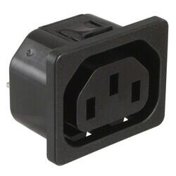 Power Entry Connector Receptacle, Female Sockets IEC 320-2-2/F Panel Mount, Snap-In - SCHURTER Inc.