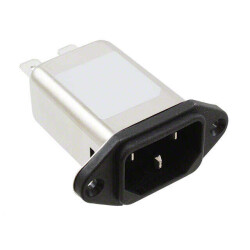 Power Entry Connector Receptacle, Male Blades IEC 320-C14 Panel Mount, Flange - Schaffner EMC Inc.