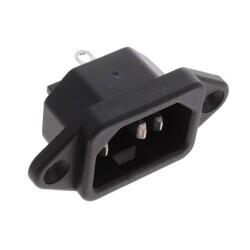 Power Entry Connector Receptacle, Male Blades IEC 320-C14 Panel Mount, Flange - SCHURTER Inc.