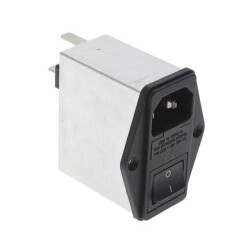Power Entry Connector Receptacle, Male Blades - Module IEC 320-C14 Panel Mount, Flange - SCHURTER Inc.