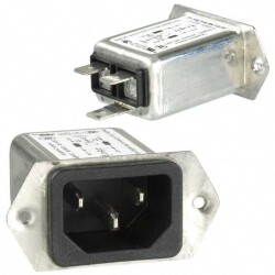 Power Entry Connector Receptacle, Male Blades IEC 320-C14 Panel Mount, Flange - SCHURTER Inc.