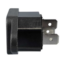 Power Entry Connector Receptacle, Male Blades IEC 320-C14 Panel Mount, Flange - Qualtek (1)