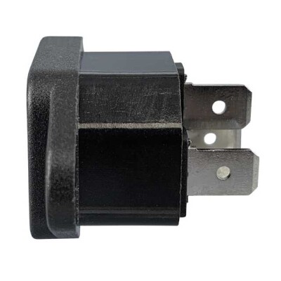 Power Entry Connector Receptacle, Male Blades IEC 320-C14 Panel Mount, Flange - 2