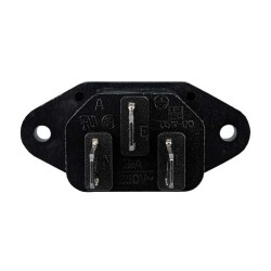 Power Entry Connector Receptacle, Male Blades IEC 320-C14 Panel Mount, Flange - 4