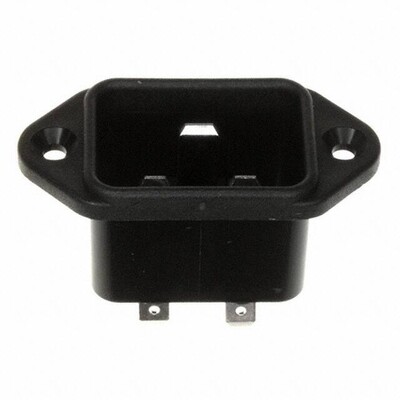 Power Entry Connector Receptacle, Male Blades IEC 320-C20 Panel Mount, Flange - 1