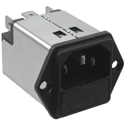 Power Entry Connector Receptacle, Male Blades - Module IEC 320-C14 Panel Mount, Flange - 1