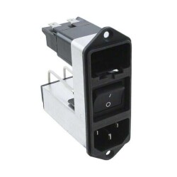 Power Entry Connector Receptacle, Male Blades - Module IEC 320-C14 Panel Mount, Flange - SCHURTER Inc.