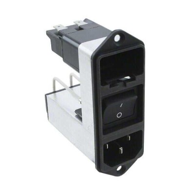 Power Entry Connector Receptacle, Male Blades - Module IEC 320-C14 Panel Mount, Flange - 1