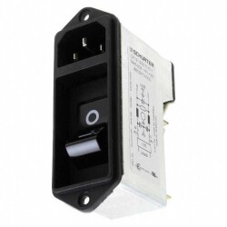Power Entry Connector Receptacle, Male Blades - Module IEC 320-C14 Panel Mount, Flange - 1