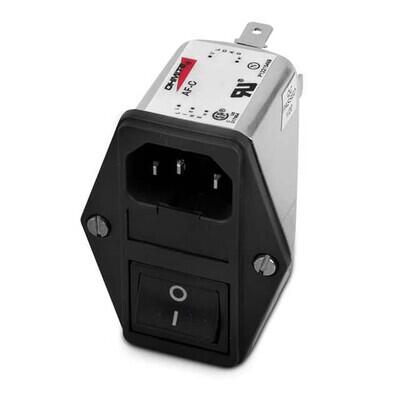 Power Entry Connector Receptacle, Male Blades IEC 320-C14 Panel Mount, Flange - 1