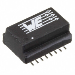 350µH LAN 10/100 Base-T, Power over Ethernet (PoE) Pulse Transformer 1:1 Surface Mount - Würth Elektronik