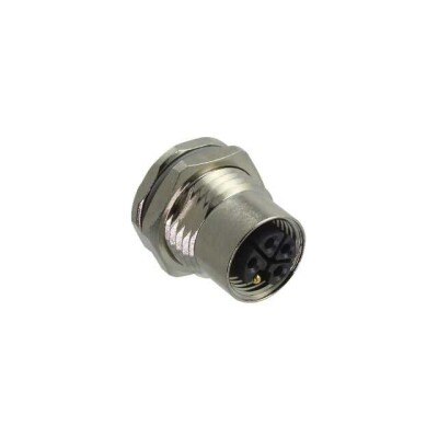 3 (2 Power + PE) Position Circular Connector Receptacle, Female Sockets Solder - 1