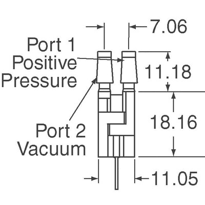 Pressure Sensor 101.53PSI (700kPa) Differential Male - 0.19