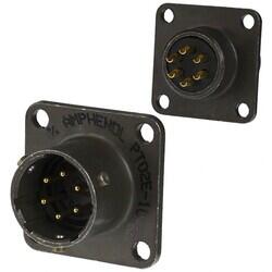 6 Position Circular Connector Receptacle, Male Pins Solder Cup - Amphenol Industrial Operations