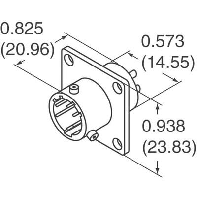 6 Position Circular Connector Receptacle, Male Pins Solder Cup - 3