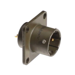 2 Position Circular Connector Receptacle, Male Pins Solder Cup - Amphenol Industrial Operations