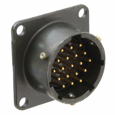 19 Position Circular Connector Receptacle, Male Pins Solder Cup - 1