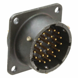 26 Position Circular Connector Receptacle, Male Pins Solder Cup - 1