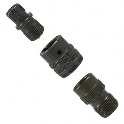 4 Position Circular Connector Plug, Female Sockets Solder Cup - 1