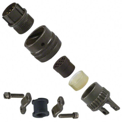 10 Position Circular Connector Plug, Male Pins Solder Cup - 1