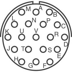 19 Position Circular Connector Plug, Female Sockets Solder Cup - Amphenol Industrial Operations (1)