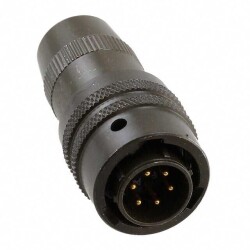 6 Position Circular Connector Plug, Male Pins Solder Cup - Amphenol Industrial Operations