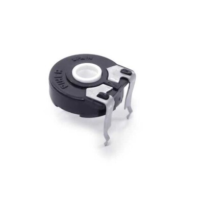 10 kOhms 0.25W, 1/4W PC Pins Through Hole Trimmer Potentiometer Carbon 1.0 Turn Top Adjustment - 1