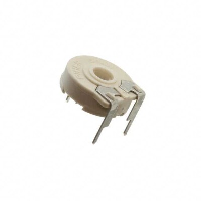 10 kOhms 0.5W, 1/2W PC Pins Through Hole Trimmer Potentiometer Cermet 1.0 Turn Top Adjustment - 1