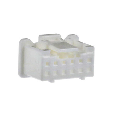 12 Rectangular Connectors - Housings Receptacle Natural 0.079