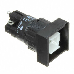 Pushbutton Switch DPST-NO/NC Standard Panel Mount, Front - EAO