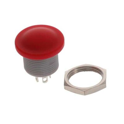 Pushbutton Switch DPST-NO/NC Standard Panel Mount, Front - 1