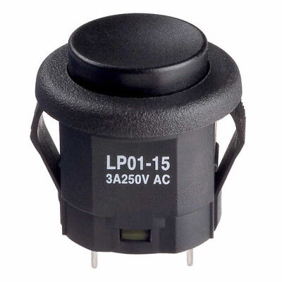 Pushbutton Switch SPDT Standard Panel Mount, Snap-In - 1