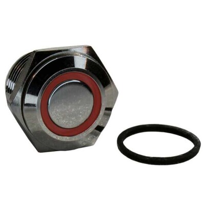 Pushbutton Switch SPST Anti-Vandal, Illuminated Panel Mount, Front - 1