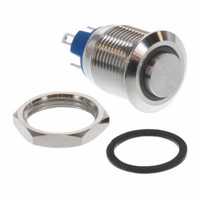 Pushbutton Switch SPST-NO Anti-Vandal, Illuminated Panel Mount, Front - 1