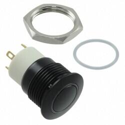 Pushbutton Switch SPST Anti-Vandal, Illuminated Panel Mount, Front - E-Switch