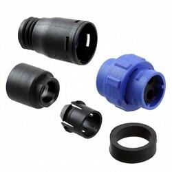 3 (Power) Position Circular Connector Plug Housing Free Hanging (In-Line) Backshell, Coupling Nut, UV Resistant - Bulgin