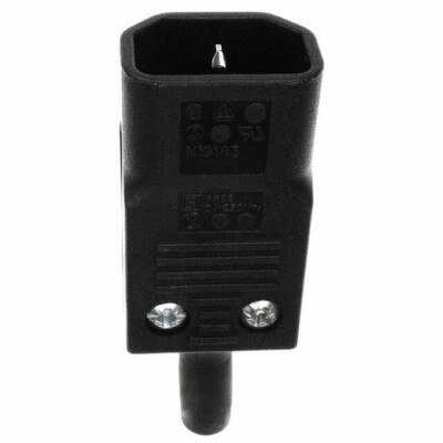 Power Entry Connector Plug, Male Blades IEC 320-2-2/E Free Hanging (In-Line) - 1