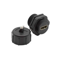 Adapter Connector HDMI, Receptacle To HDMI, Receptacle Panel Mount, Bulkhead - Bulgin