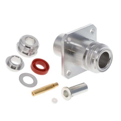 N Type Connector Jack, Female Socket 50 Ohms Panel Mount Solder - 1