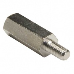 Hex Standoff Threaded M3x0.5 Brass 0.551