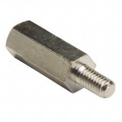 Hex Standoff Threaded M3x0.5 Brass 0.591