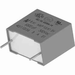 0.1 µF Film Capacitor 300V 1200V (1.2kV) Polypropylene (PP), Metallized Radial - KEMET