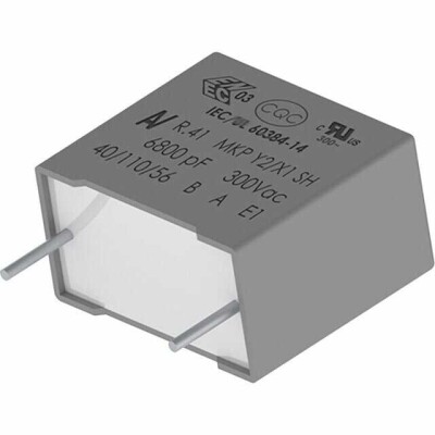 0.1 µF Film Capacitor 300V 1200V (1.2kV) Polypropylene (PP), Metallized Radial - 1
