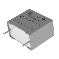 0.1 µF Film Capacitor 275V 560V Polypropylene (PP), Metallized Radial - KEMET