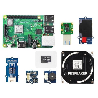 Raspberry Pi 3 Model B+ IoT Kit Raspberry Pi pHAT, Grove Wio Link App Starter Kit - 1