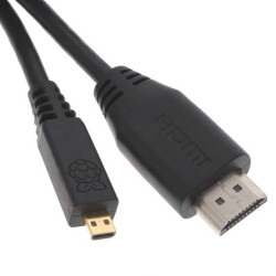 Raspberry Pi SC0546 Micro-HDMI to HDMI Cable short 1M - Black - Raspberry Pi